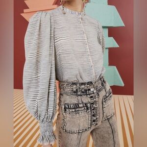 ULLA JOHNSON  Finley Striped Blouse